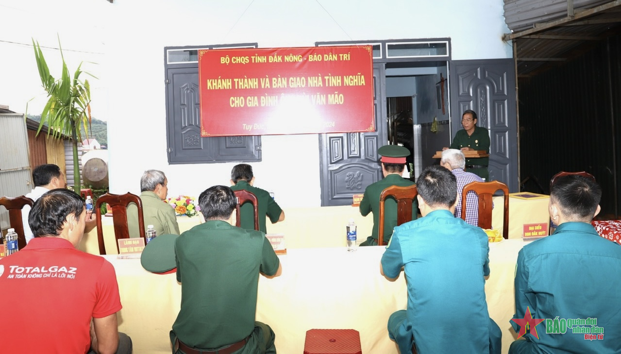 Đắk Nông bàn giao Nhà tình nghĩa cho bệnh binh Bùi Văn Mão